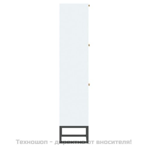 Шкаф за обувки, бял, 52x25x120 см, инженерно дърво
