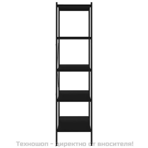 Етажерка с 5 рафта, черна, 80x40x163 см