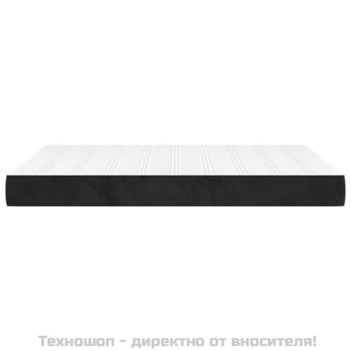 Матрак за легло с покет пружини средна твърдост черен 140x200x20 см кадифе