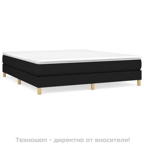 Боксспринг легло с матрак, черно, 160x200 см, плат