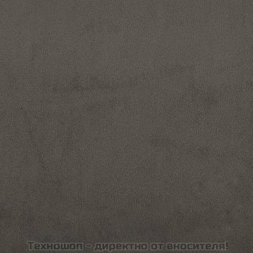 Бар табуретки, 2 бр, тъмносиви, кадифе