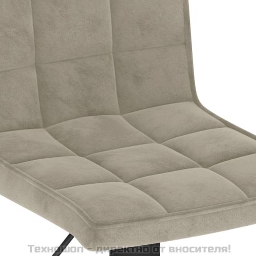 Бар табуретки, 2 бр, светлосиви, кадифе