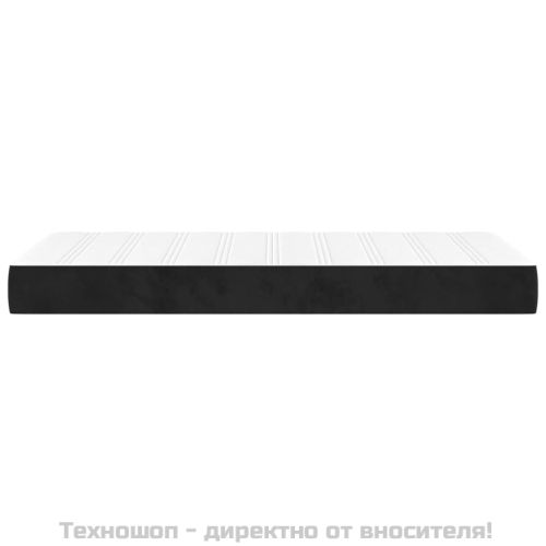Матрак за легло с покет пружини средна твърдост черен 90x190x20 см кадифе