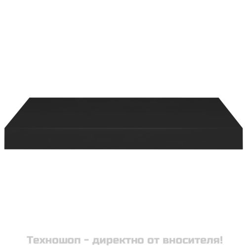 Окачени стенни рафтове, 2 бр, черни, 50x23x3,8 см, МДФ