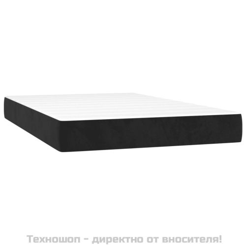 Матрак за легло с покет пружини средна твърдост черен 120x200x20 см кадифе