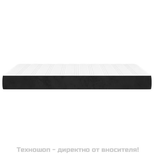 Матрак за легло с покет пружини средна твърдост черен 120x200x20 см кадифе