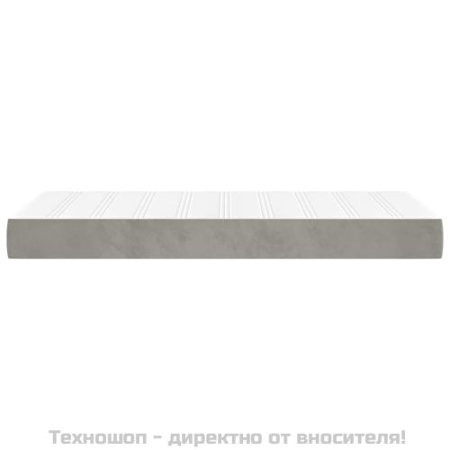 Матрак за легло с покет пружини средна твърдост светлосив 90x190x20 см кадифе