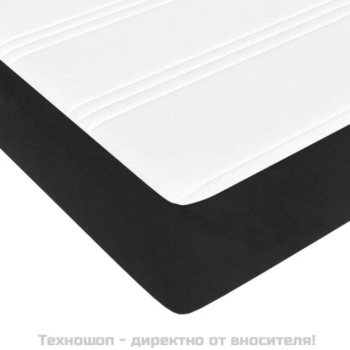 Матрак за легло с покет пружини средна твърдост черен 160x200x20 см кадифе