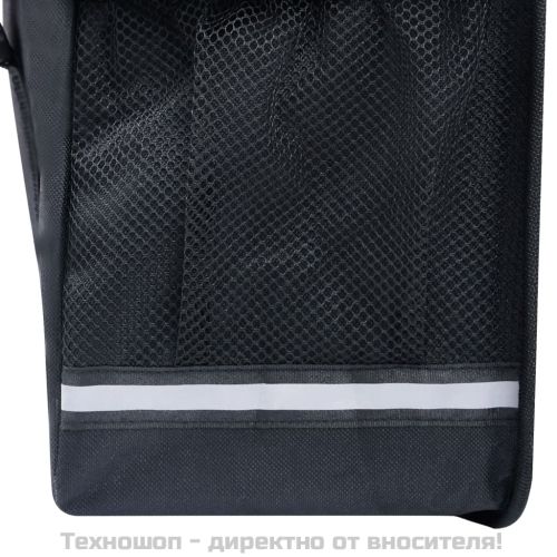 Двойна чанта за багажник за велосипеди водоустойчива 35 л черна