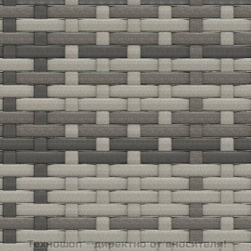 Градински лаундж комплект с възглавници 2 части сив полиратан