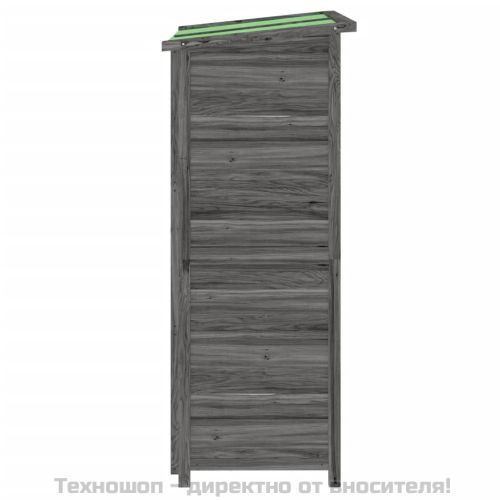 Градинска барака за инструменти сива 83x57x140 см бор масив