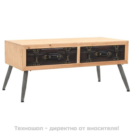 Маса за кафе, масивна ела, 115x55x50 см