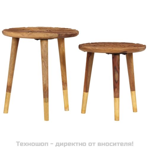 Маси за кафе, 2 бр, дърво масив