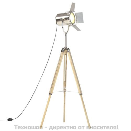 Подова лампа тринога, масивно мангово дърво, 140 см