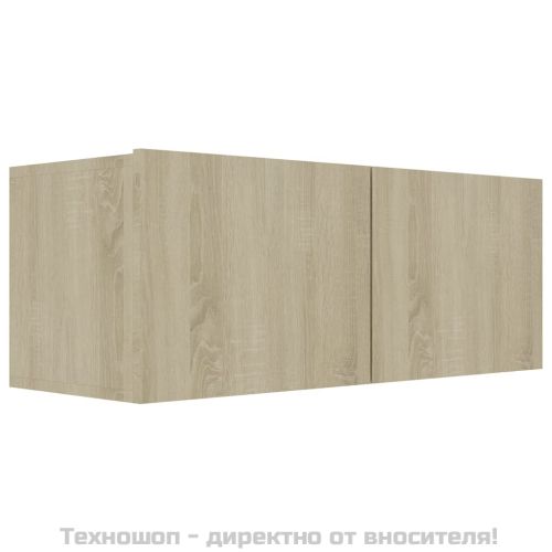 Комплект ТВ шкафове от 7 части, дъб сонома, инженерно дърво