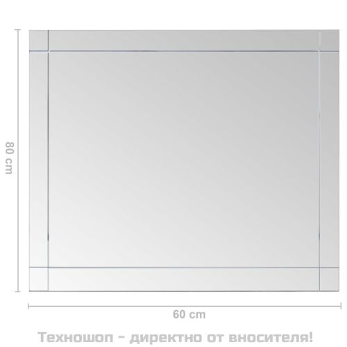 Стенно огледало, 80x60 см, стъкло