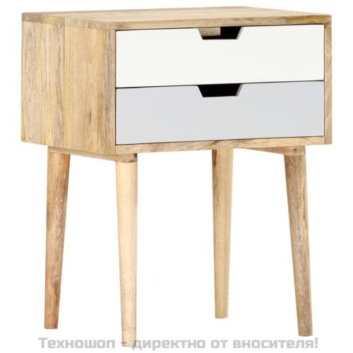 Нощно шкафче, 47x35x59 см, мангово дърво масив