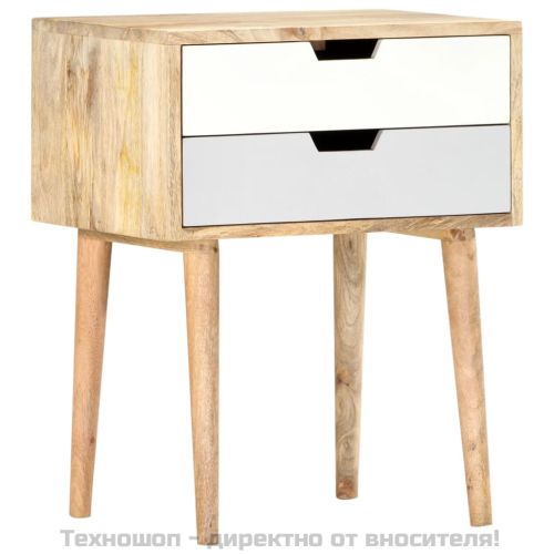 Нощно шкафче, 47x35x59 см, мангово дърво масив