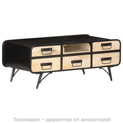 Маса за кафе, 100x50x40 см, мангово дърво масив