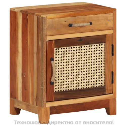 Нощно шкафче, 40х30х50 см, регенерирано дърво масив