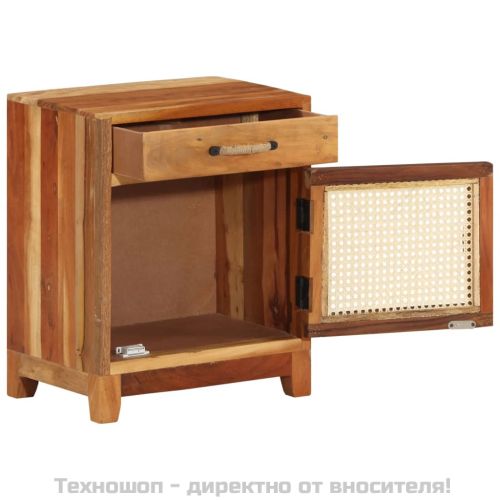 Нощно шкафче, 40х30х50 см, регенерирано дърво масив