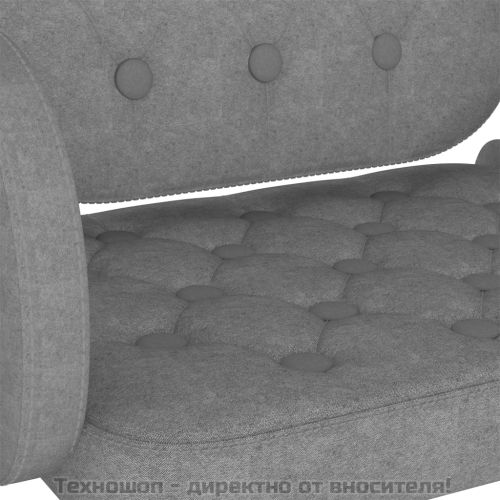 Бар табуретки, 2 бр, светлосиви, текстил