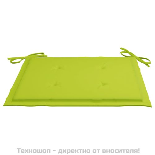 Възглавници за столове 6 бр яркозелени 50x50x4 см Оксфорд плат