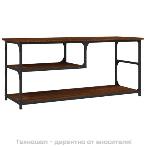 ТB шкаф, кафяв дъб, 103x38x46,5 см, инженерно дърво и стомана