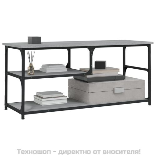 ТB шкаф, сив сонома, 103x38x46,5 см, инженерно дърво и стомана