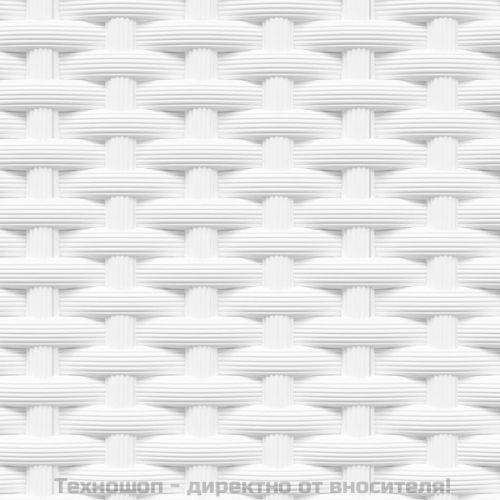 Кашпи, 2 бр, Бели, 30x30x37 см, полипропилен