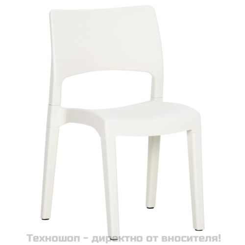 Градински столове 2 бр бели полипропилен