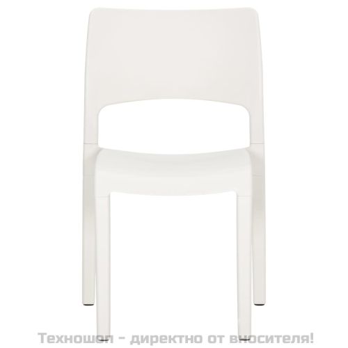 Градински столове 2 бр бели полипропилен