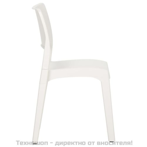 Градински столове 2 бр бели полипропилен