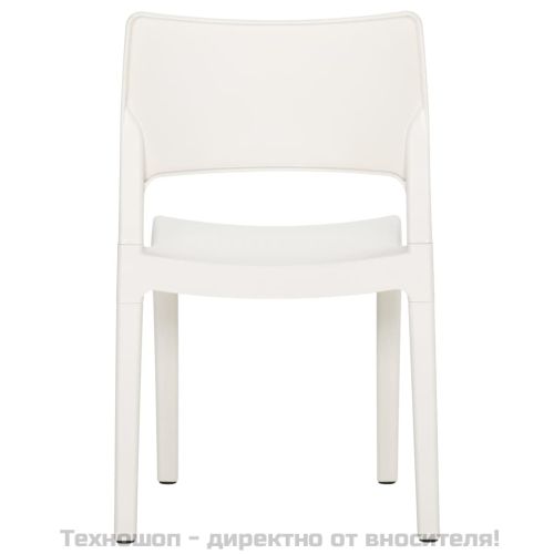 Градински столове 2 бр бели полипропилен