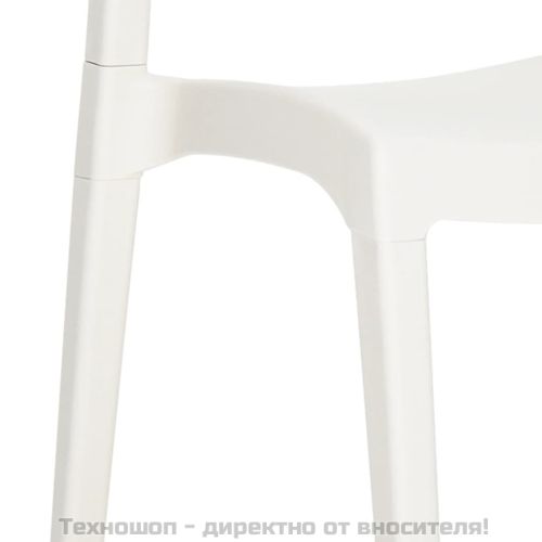Градински столове 2 бр бели полипропилен