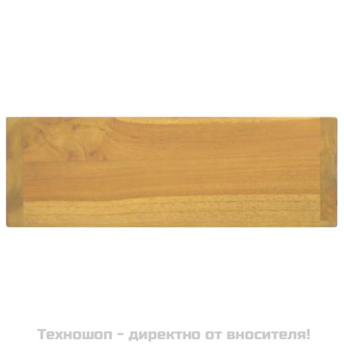 Шкаф с огледало, 30x10x40 см, тиково дърво масив