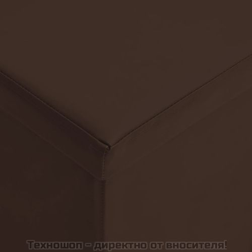 Сгъваема табуретка за съхранение, кафява, PVC