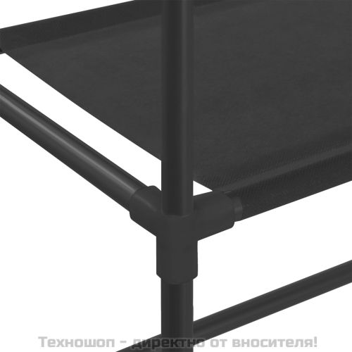 2-етажен стелаж за над пералня черен 71x29,5x170,5 см желязо