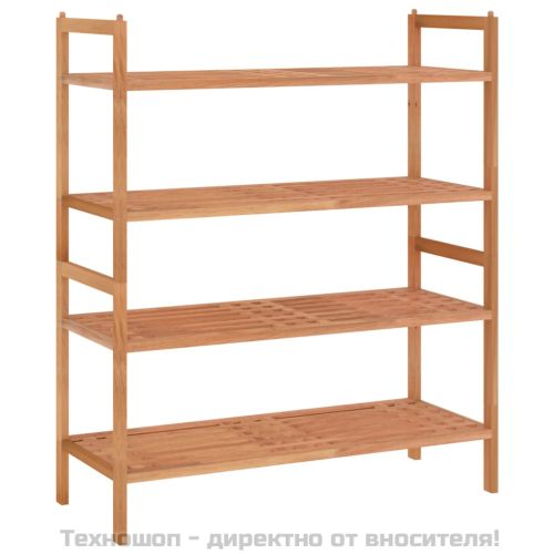 Поставки за обувки, 2 бр, 69x27x41 см, орехово дърво масив