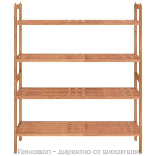 Поставки за обувки, 2 бр, 69x27x41 см, орехово дърво масив