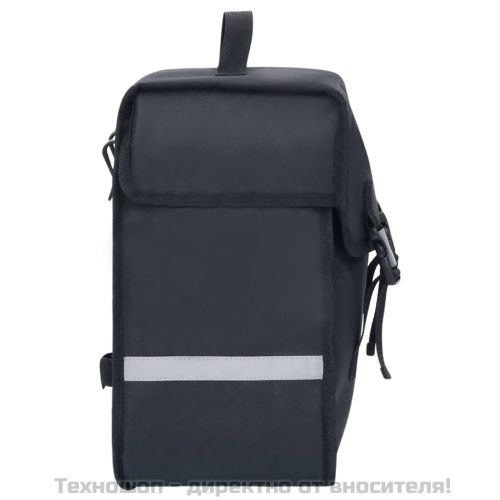 Единична чанта за багажник за велосипед водоустойчива 21л черна