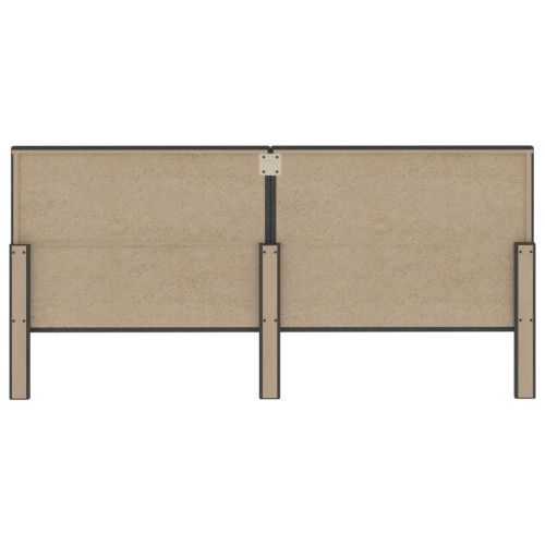 Тапицирана табла за спалня тъмносива текстил 200x200 см