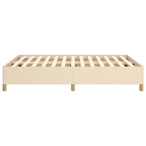 Рамка за легло без матрак, кремава, 140x200 см, плат
