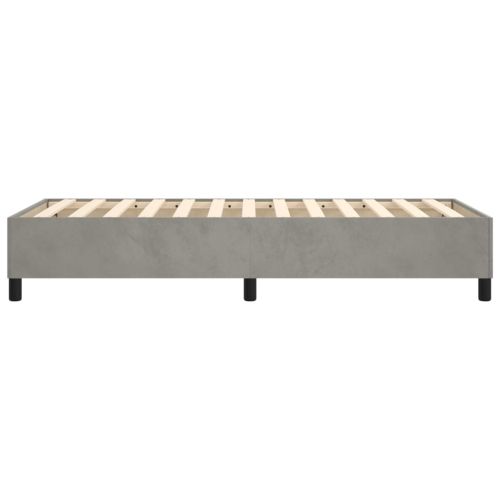 Рамка за легло с пружини, светлосива, 80x200 см, кадифе