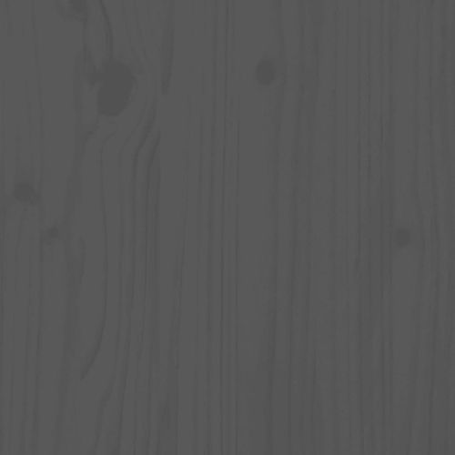 Рамка за легло с табла, сива, 200х200 см, масивно дърво