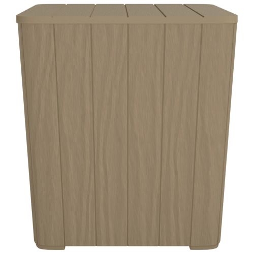 Градинска маса с подвижен капак, светлокафява, полипропилен