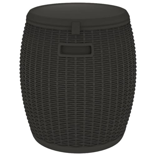 Градинска кутия за съхранение 4 в 1, черна, полипропилен