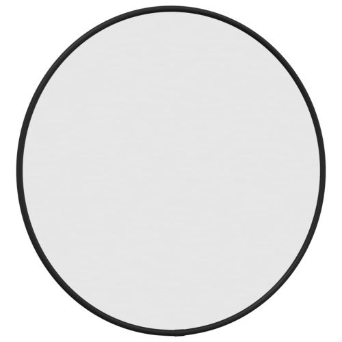 Стенно огледало черно Ø 40 см кръгло