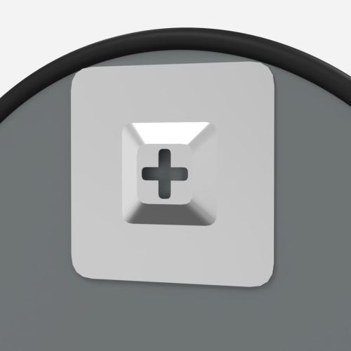 Стенно огледало черно Ø 40 см кръгло