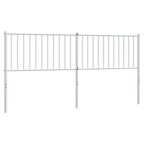 Метална резервна табла за легло, бяла, 180 см